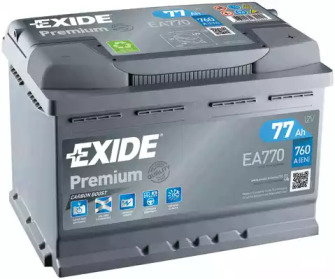 Акумулятор Exide Premium (278×175×190), 77Ач, 760А, R+ ea770 exide