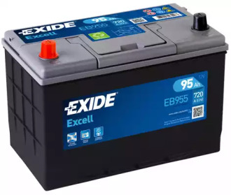 Батарея акумуляторна Exide Excell 12В 95Аг 720А(АЗІЯ) L+ eb955 exide