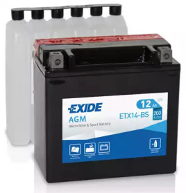 Стартерна батарея (акумулятор) etx14bs exide