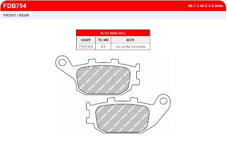 Гальмівні колодки fdb754p ferodo