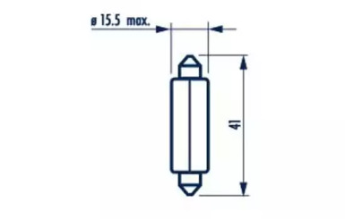 Лампа C21W 12V 21W SV 8,5 17634 narva