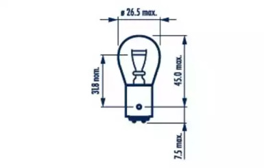Лампа P21/4W 24V BAZ15d 17882 narva
