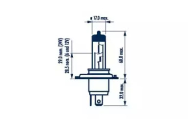 Лампа H4 24V 75/70W P43t STANDARD 48892 narva