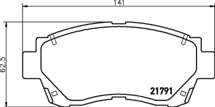 Колодки тормозные дисковые передние Toyota Camry/Lexus ES 2.2, 3.0 (96-01) (NP1006) NISSHINBO np1006 nisshinbo