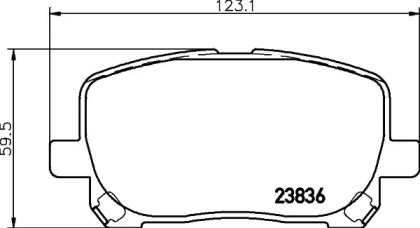 Колодки тормозные дисковые передние Toyota Avensis 2.0, 2.4 (01-11) (NP1009) NISSHINBO np1009 nisshinbo