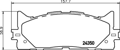 Колодки тормозные дисковые передние Toyota Camry (ACV40, ACV50), Rav IV 2.4, 3.0 (06-)Lexus ES350 3.5 V6 (06-) (NP1015) NISSHINBO np1015 nisshinbo
