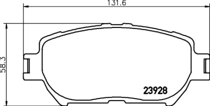 Колодки тормозные дисковые передние Toyota Camry 2.4, 3.0, 3.3 (01-06) (NP1017) NISSHINBO np1017 nisshinbo
