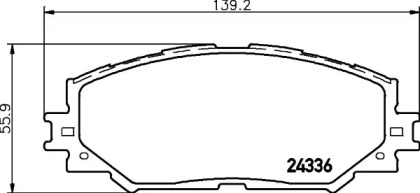 Колодки тормозные дисковые передние Toyota Auris,Corollla 1.3, 1.4, 1.6, 2.0 (07-),RAV 4 2.5 (12-) (NP1019) NISSHINBO np1019 nisshinbo