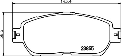 Колодки тормозные дисковые передние Lexus ES 3.0, 3.3 (01-06) (NP1024) NISSHINBO np1024 nisshinbo