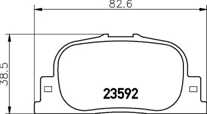 Колодки тормозные дисковые задние Toyota Camry 2.2, 3.0 (96-01) (NP1035) NISSHINBO np1035 nisshinbo