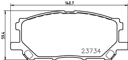 Колодки тормозные дисковые передние Lexus RX 270 ,350, 400h, 450h (08-)/Toyota Prius Hybrid 1.5 (03-09) (NP1062) NISSHINBO np1062 nisshinbo
