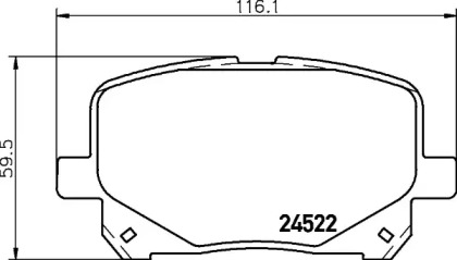 Колодки тормозные дисковые передние Lexus RX 300(00-03)/Toyota Camry 2.4, 3.0 (01-06) (NP1065) NISSHINBO np1065 nisshinbo