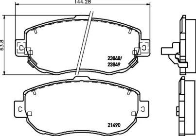 Колодки тормозные дисковые передние Lexus IS 200, 300 (01-05) (NP1073) NISSHINBO np1073 nisshinbo