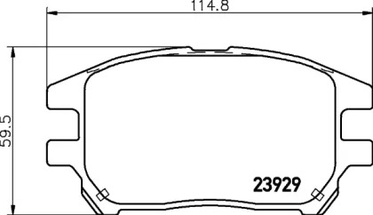 Колодки тормозные дисковые передние Lexus RX 300 (00-03) (NP1076) NISSHINBO np1076 nisshinbo