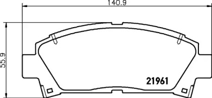 Колодки тормозные дисковые передние Lexus GS 300, 430 (05-11), Camry 2.0, 2.4(01-06), Avensis 1.8, 2.0 (00-03) (NP1077) NISSHINBO np1077 nisshinbo