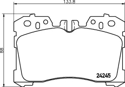 Колодки тормозные дисковые передние Lexus LS 460, 600h (07-) (NP1107) NISSHINBO np1107 nisshinbo