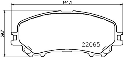 Колодки тормозные дисковые передние Renault Kadjar (15-) (NP2074) NISSHINBO np2074 nisshinbo