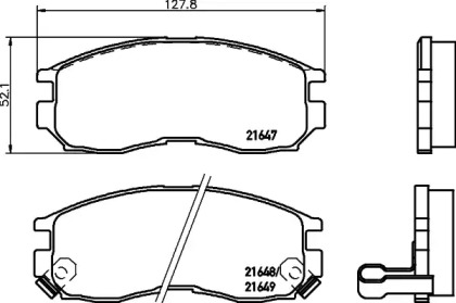 Колодки тормозные дисковые передние Mitsubishi Galant VI 1.8, 2.0, 2.5 (96-04) (NP3017) NISSHINBO np3017 nisshinbo