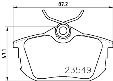 Колодки тормозные дисковые задние Mitsubishi Carisma, Colt VI 1.6, 1.8 (00-09) (NP3025) NISSHINBO np3025 nisshinbo