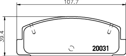 Колодки тормозные дисковые задние Mazda 6 1.8, 2.0, 2.2 (07-) (NP5004) NISSHINBO np5004 nisshinbo
