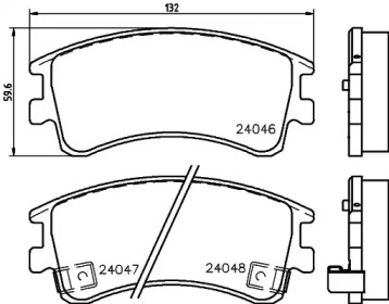 Колодки тормозные дисковые передние Mazda 6 2.0 2.3 (02-07) (NP5007) NISSHINBO np5007 nisshinbo