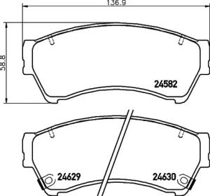 Колодки тормозные дисковые передние Mazda 6 1.8 2.0, 2.2 (07-) (NP5017) NISSHINBO np5017 nisshinbo