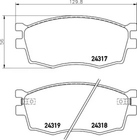 Колодки тормозные дисковые передние Hyundai Accent/Kia Rio 1.4, 1.6 (05-10) (NP6008) NISSHINBO np6008 nisshinbo