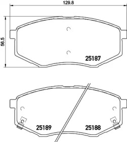 Колодки тормозные дисковые передние Hyundai i20 1.4, 1.6 (10-) (NP6039) NISSHINBO np6039 nisshinbo