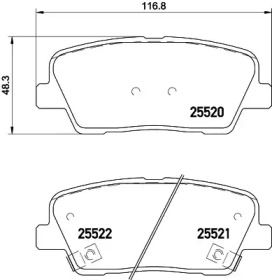 Колодки тормозные дисковые задние Hyundai Santa Fe/Kia Sorento 2.0, 2.2, 2.4 (09-) (NP6042) NISSHINBO np6042 nisshinbo