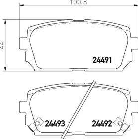 Колодки тормозные дисковые задние Kia Carens 1.6, 2.0 (06-) (NP6064) NISSHINBO np6064 nisshinbo