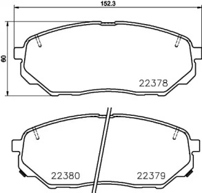 Колодки тормозные дисковые передние Hyundai Santa Fe IV (TM) (18-) (NP6098) NISSHINBO np6098 nisshinbo