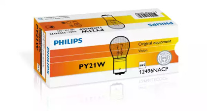 Автолампа PY21W 12V2 1W BAU15s помарончевий 12496nacp philips