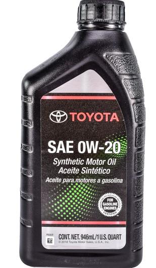 Оригинальное моторное масло синтетика Toyota 0W-20 Synthetic Motor Oil 002790wqte toyota